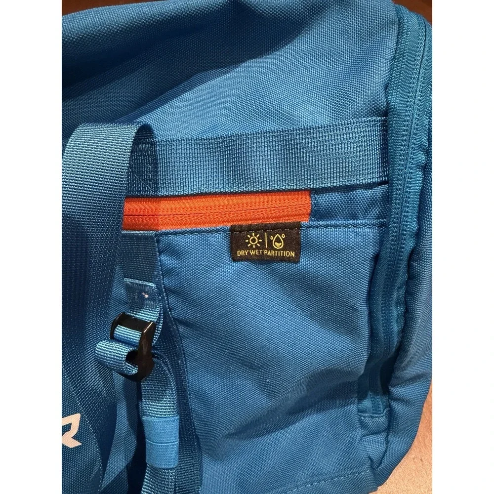 SKYSPER Small Gym Duffel Bag Blue Travel Sports Men Women Wet Compartment Used